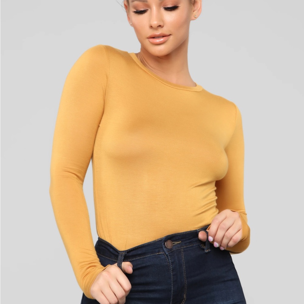 NWT Mustard Yellow Long Sleeve Top, Size M